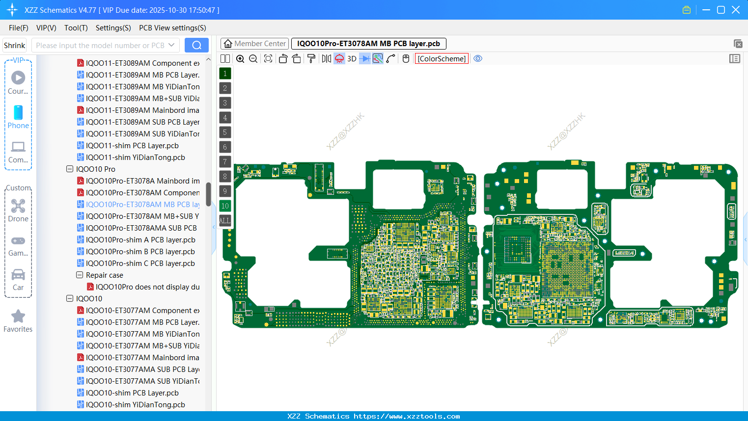VIVO IQOO10Pro-ET3078AM MB PCB Layer